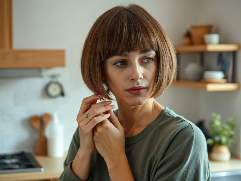 Carré avec frange rideau : à qui va cette coupe et comment la porter